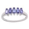 9ct White Gold Five Stone Tanzanite Ring