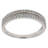 18ct White Gold 0.25ct Brilliant Cut Diamond Two Row Ring