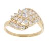 18ct Yellow Gold 0.65ct Diamond Cluster Ring