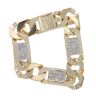 9ct Yellow Gold Cubic Zirconia Curb Bracelet 8.5"