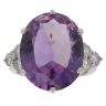 18ct White Gold 0.75ct Diamond and Amethyst Dress Ring