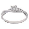 9ct White Gold 0.35ct Brilliant Cut Diamond Solitaire Twist Ring