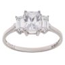 9ct White Gold Cubic Zirconia Three Stone Ring