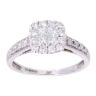 9ct White Gold 0.66ct Diamond Cluster Ring