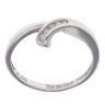 9ct White Gold 0.05ct Diamond Wishbone Ring