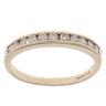 9ct Yellow Gold 0.25ct Brilliant Cut Diamond Half Eternity Ring