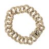 9ct Yellow Gold Double Link Fancy Bracelet 7.5"