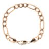 9ct Yellow Gold Figaro Bracelet 7.5"