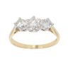 18ct Yellow Gold 0.75ct Diamond Trilogy Ring
