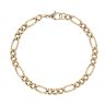 9ct Yellow Gold Figaro Bracelet 7.5"