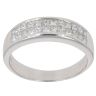 18ct White Gold 0.75ct Princess Cut Diamond Two Row Ring