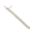 9ct Yellow Gold 1.00ct Brilliant Cut Diamond Two Row Bracelet 7"