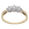 18ct Yellow Gold 0.55ct Brilliant Cut Diamond Trilogy Ring