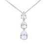 9ct White Gold Cubic Zirconia Pendant and Chain 18"