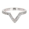 18ct White Gold 0.20ct Diamond Wishbone Ring