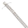 9ct White Gold 2.50ct Brilliant Cut Diamond Two Row Bracelet 7"