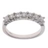 9ct White Gold 0.75ct Brilliant Cut Diamond Half Eternity Ring