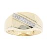 9ct Yellow Gold 0.05ct Diamond Signet Ring