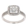 18ct White Gold 0.86ct Diamond Cluster Ring