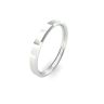 18ct White Gold 2.5mm Soft Chamfered Edge Wedding Band