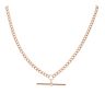 9ct Rose Gold Albert T-Bar Chain 18"