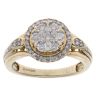 9ct Yellow Gold 0.56ct Diamond Cluster Ring