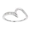 18ct White Gold 0.06ct Diamond Fancy Wave Ring
