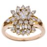 14ct Yellow Gold 1.25cts Diamond Cluster Ring