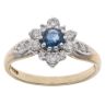 18ct Yellow Gold 0.40ct Diamond And Sapphire Cluster Ring
