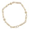 9ct Yellow Gold Bead and Crossover Bracelet 7"