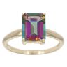 9ct Yellow Gold Mystic Topaz Single Stone Ring