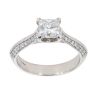Platinum 1.20ct Princess And Brilliant Cut Diamond Solitaire Ring