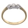 18ct Yellow Gold 0.20ct Brilliant Cut Diamond Trilogy Ring