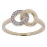 9ct Yellow Gold 0.07ct Brilliant Cut Diamond Interlocking Circles Ring