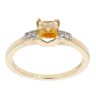 9ct Yellow Gold Created Citrine and Diamond Ring
