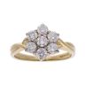 18ct Yellow Gold 1.00ct Diamond Cluster Ring