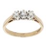 9ct Yellow Gold 0.20ct Diamond Trilogy Ring