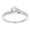 18ct White Gold 0.33ct Diamond Solitaire Twist Ring