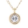9ct Yellow Gold Cubic Zirconia Single Stone Pendant and Chain 20"