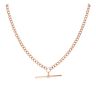 9ct Rose Gold Albert T-bar Chain 18"
