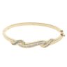 9ct Yellow Gold 0.65ct Brilliant Cut Diamond Bangle