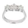 18ct White Gold 0.75ct Brilliant Cut Diamond Trilogy Ring