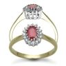 9 Carat Yellow Gold 0.12pts Diamond & Ruby Ring