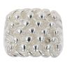Silver Five Row Keeper Ring By Icesia
