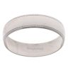9ct White Gold Milligrain 4.9mm Wedding Band