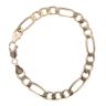 9ct Yellow Gold Figaro Bracelet 8.5"