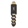 14ct Yellow Gold Monaco Classic Black Cubic Zirconia Pave Pendant