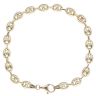 14ct Yellow Gold Button Bracelet 8.5"
