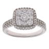 18ct White Gold 0.86ct Diamond Cluster Ring