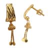 22ct Yellow Gold Fancy Patterned Drop Earrings